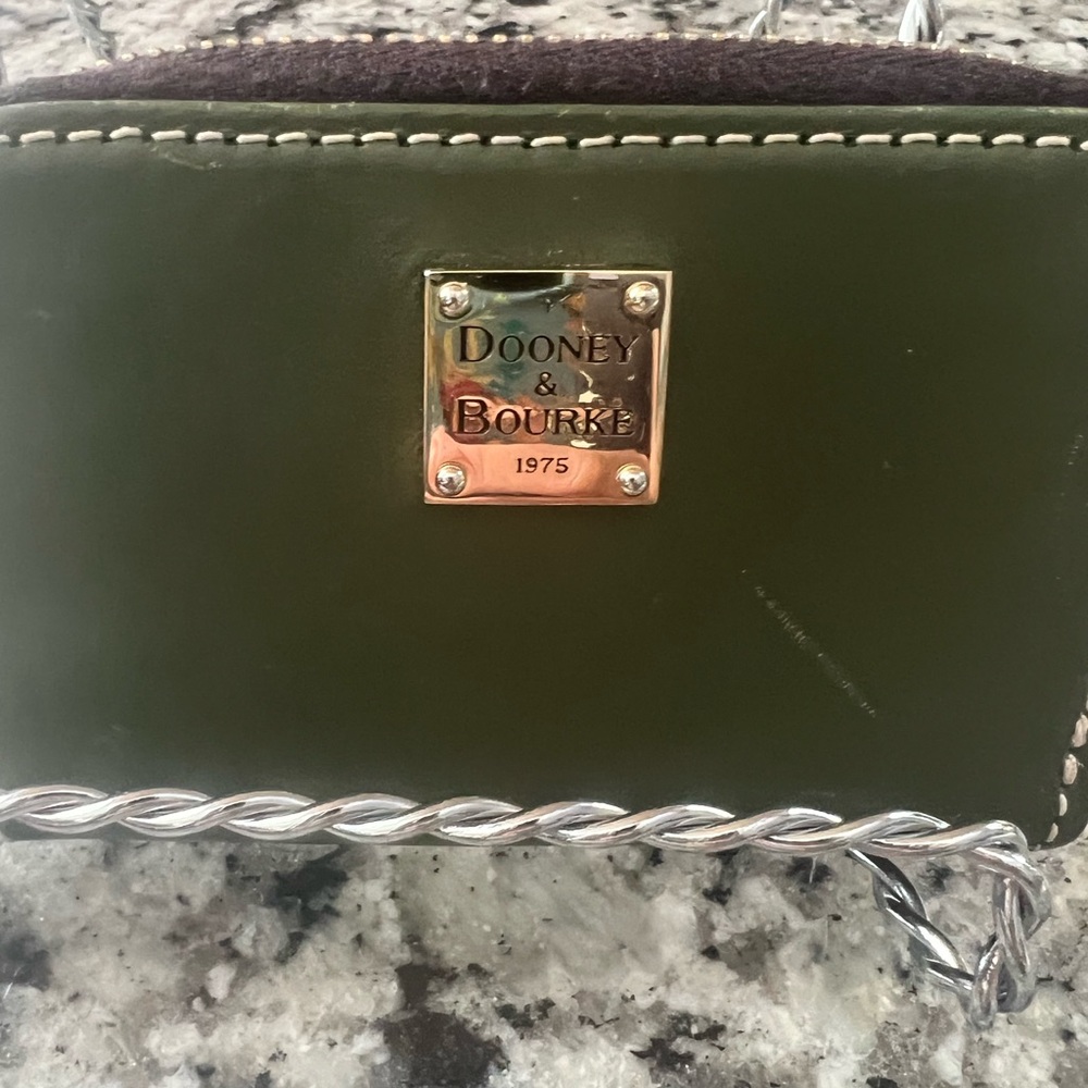 Dooney & Bourke Small Beacon Card Case in a Dark Olive Green! - Picture 3 of 11